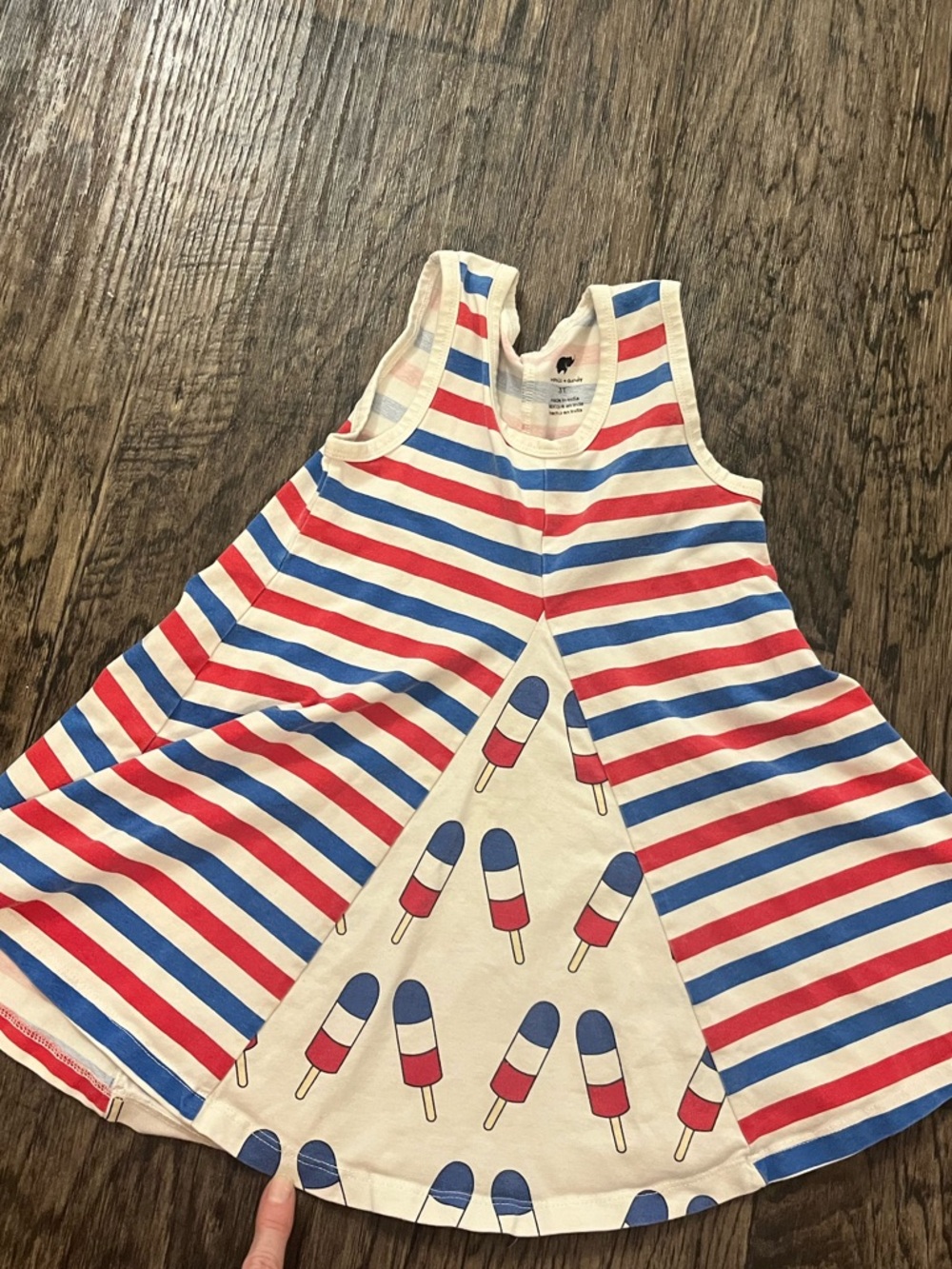 Girls' Red & Blue Striped Popsicle Tank Dress